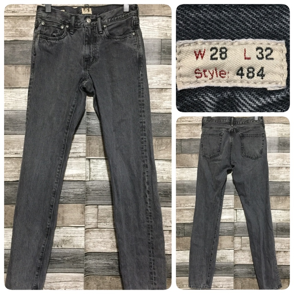 J Crew 484 Jeans Men’s 28x32 Gray Denim 100% Cotton